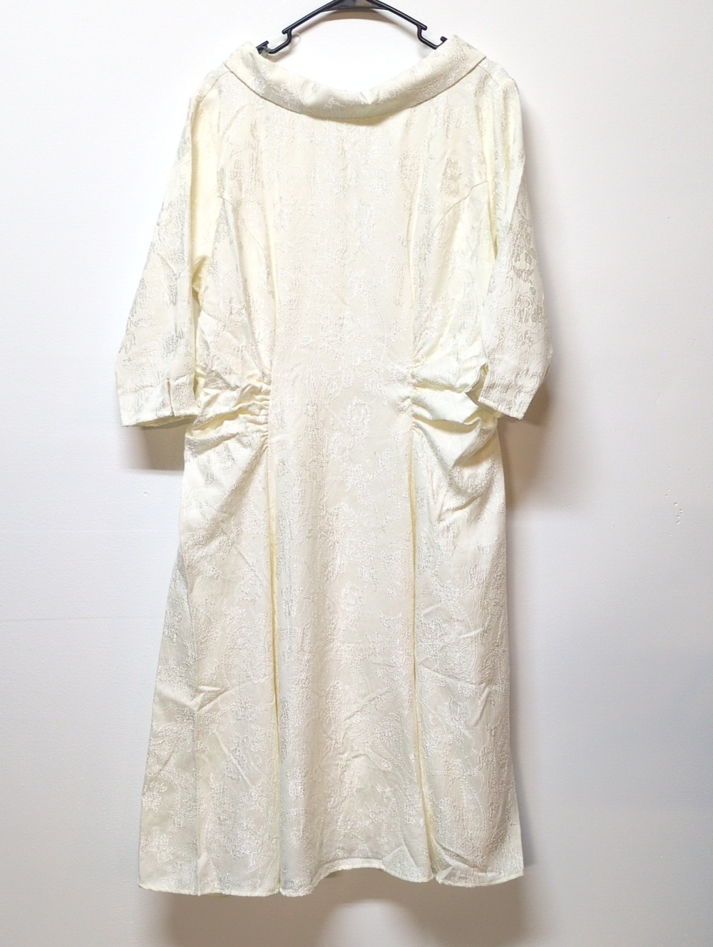 NEW Unique Vintage Ivory Damask Dress, Size 3X